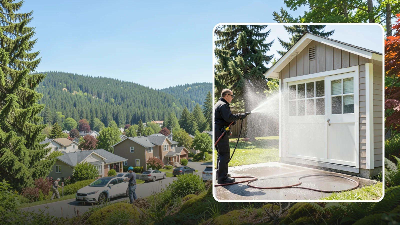 Shed Cleaning in Index, Snohomish County, WA - We wash down backyard sheds so the siding, roof, and trim shed Washington's damp-weather grime instead of holding onto it.