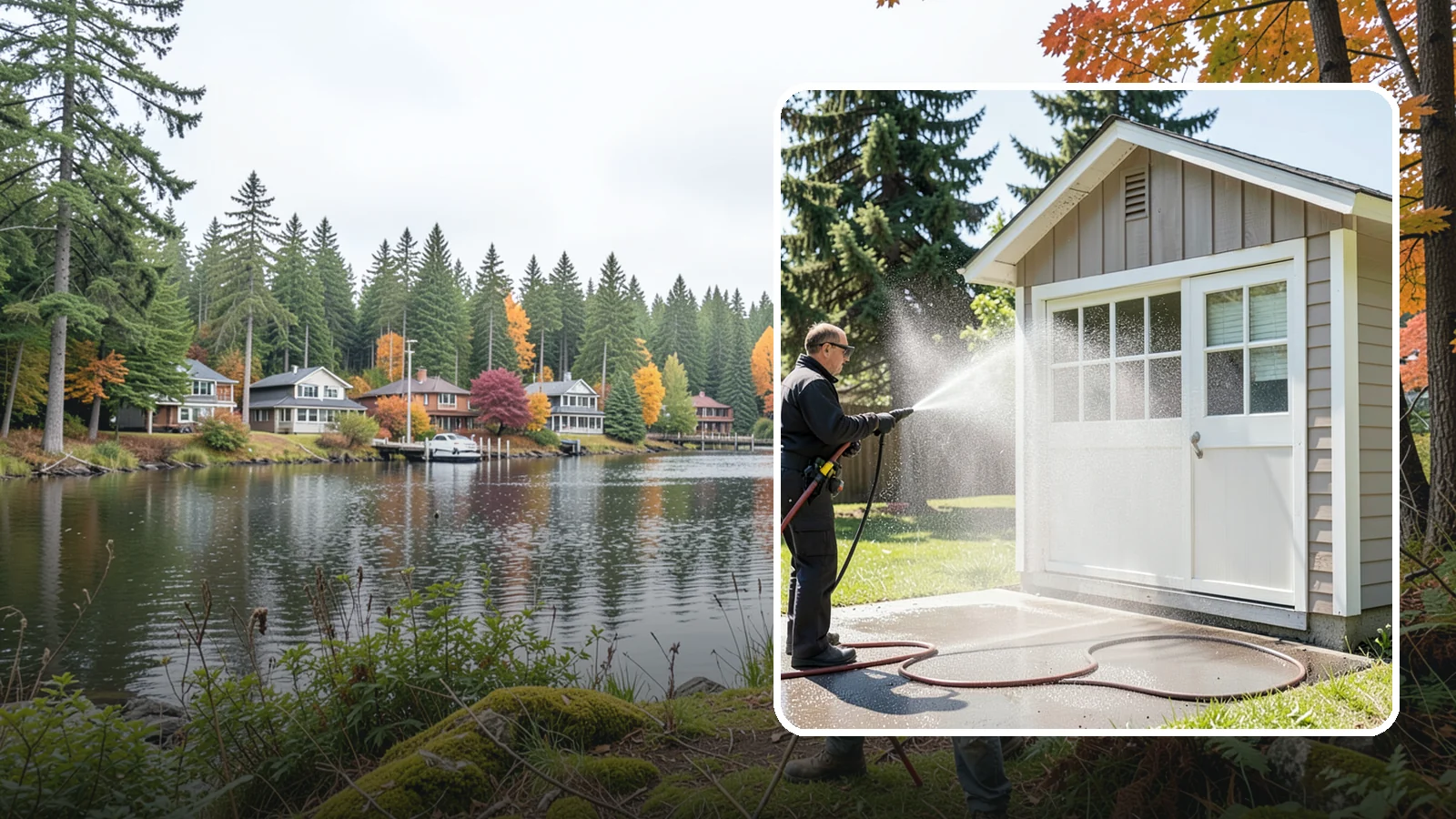 Shed Cleaning in La Conner, Skagit County, WA - We wash down backyard sheds so the siding, roof, and trim shed Washington's damp-weather grime instead of holding onto it.