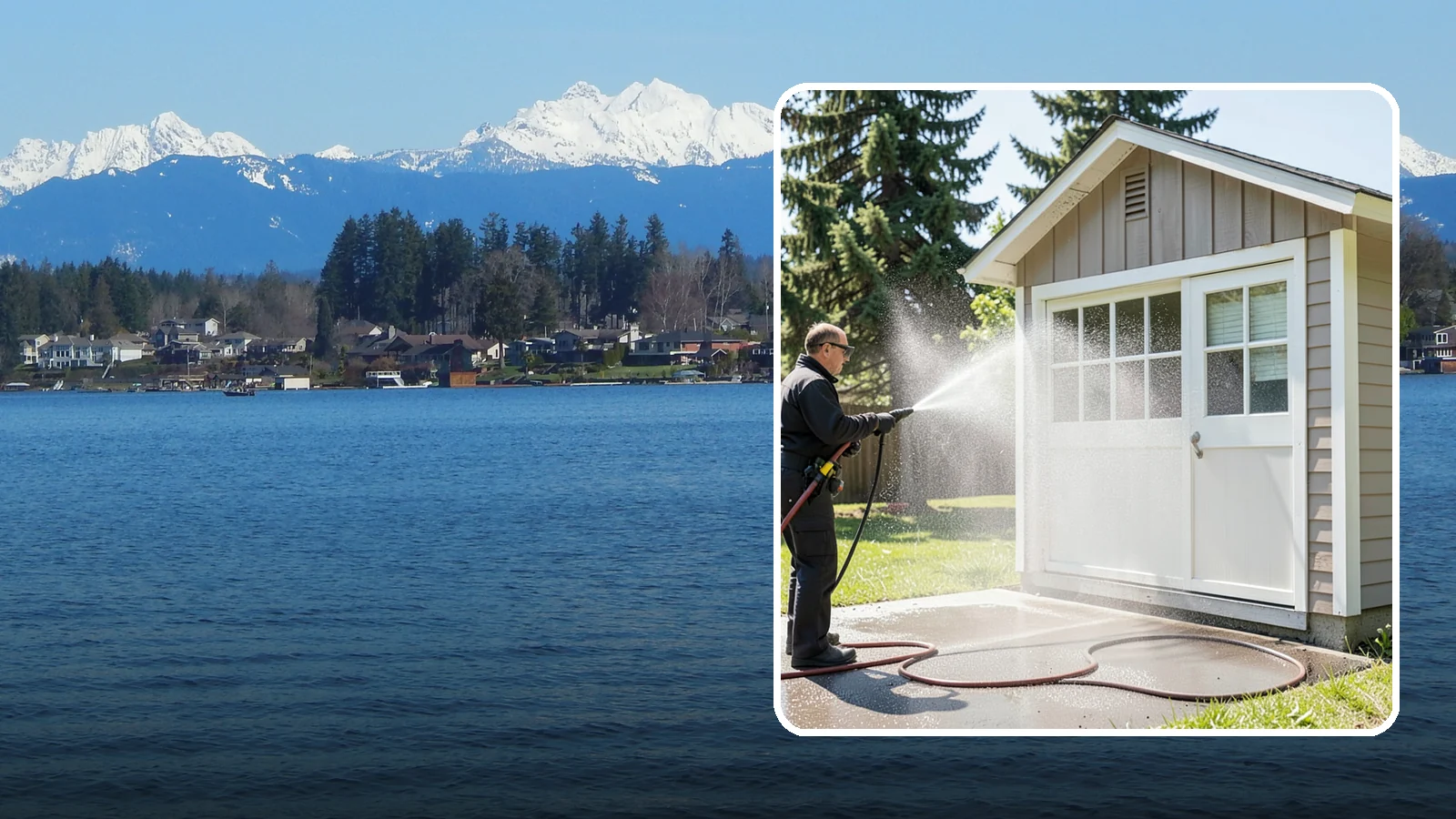 Shed Cleaning in Lake Stevens, Snohomish County, WA - We wash down backyard sheds so the siding, roof, and trim shed Washington's damp-weather grime instead of holding onto it.