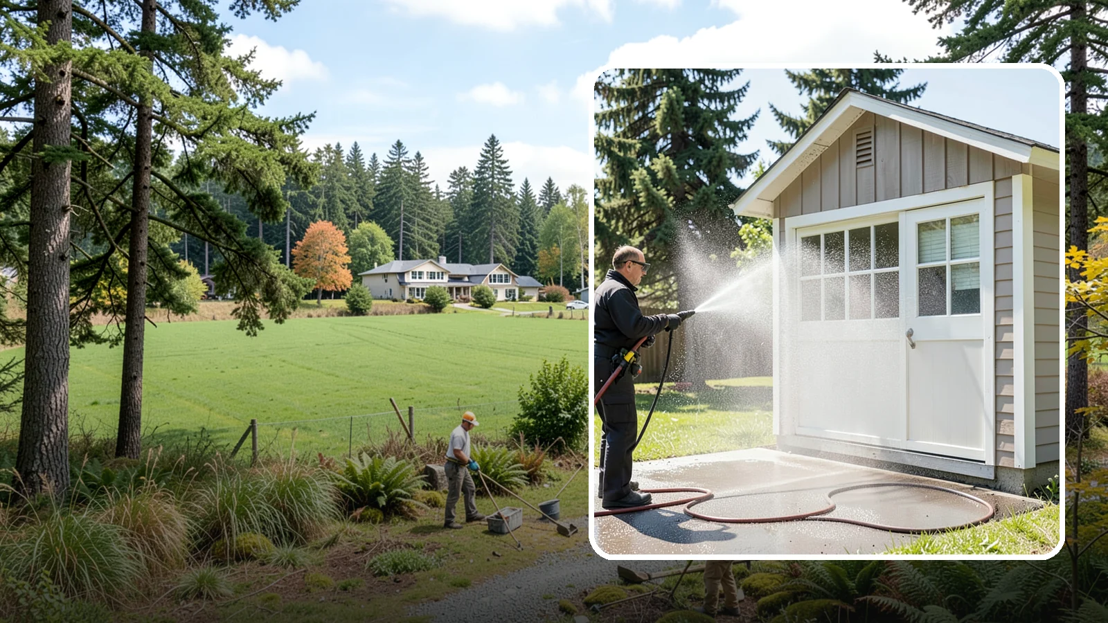 Shed Cleaning in Lyman, Skagit County, WA - We wash down backyard sheds so the siding, roof, and trim shed Washington's damp-weather grime instead of holding onto it.