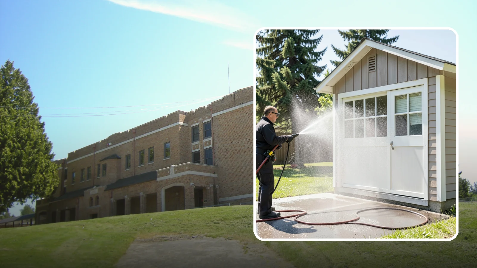 Shed Cleaning in Maple Valley, King County, WA - We wash down backyard sheds so the siding, roof, and trim shed Washington's damp-weather grime instead of holding onto it.