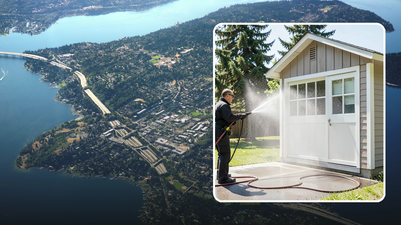 Shed Cleaning in Mercer Island, King County, WA - We wash down backyard sheds so the siding, roof, and trim shed Washington's damp-weather grime instead of holding onto it.