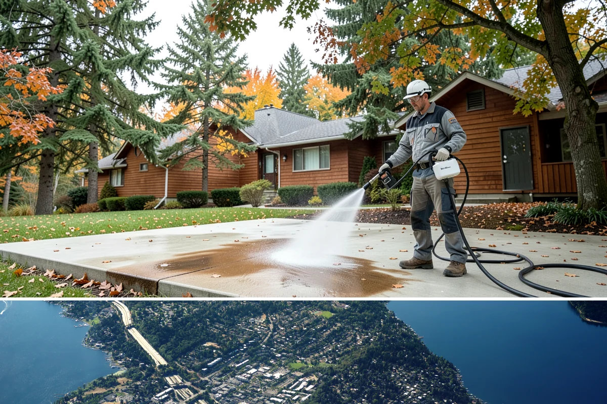 Shed Cleaning in Mercer Island, King County, WA - Late spring through early fall gives the cleaned surfaces the best chance to dry before the next stretch of Northwest rain sets...
