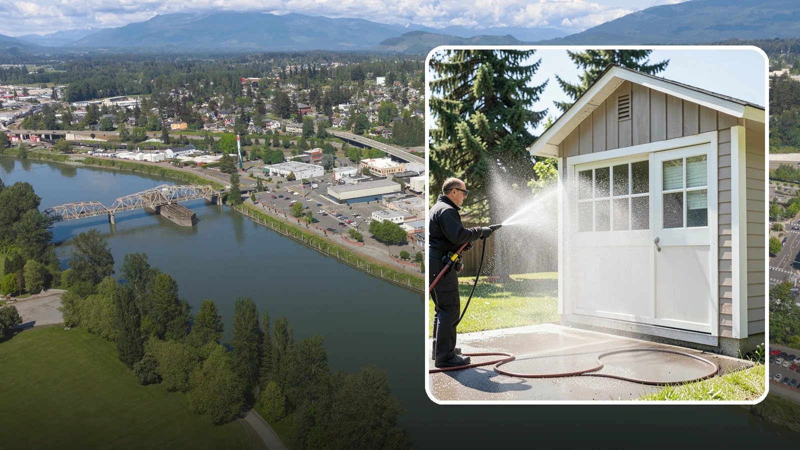 Shed Cleaning in Mount Vernon, Skagit County, WA - We wash down backyard sheds so the siding, roof, and trim shed Washington's damp-weather grime instead of holding onto it.