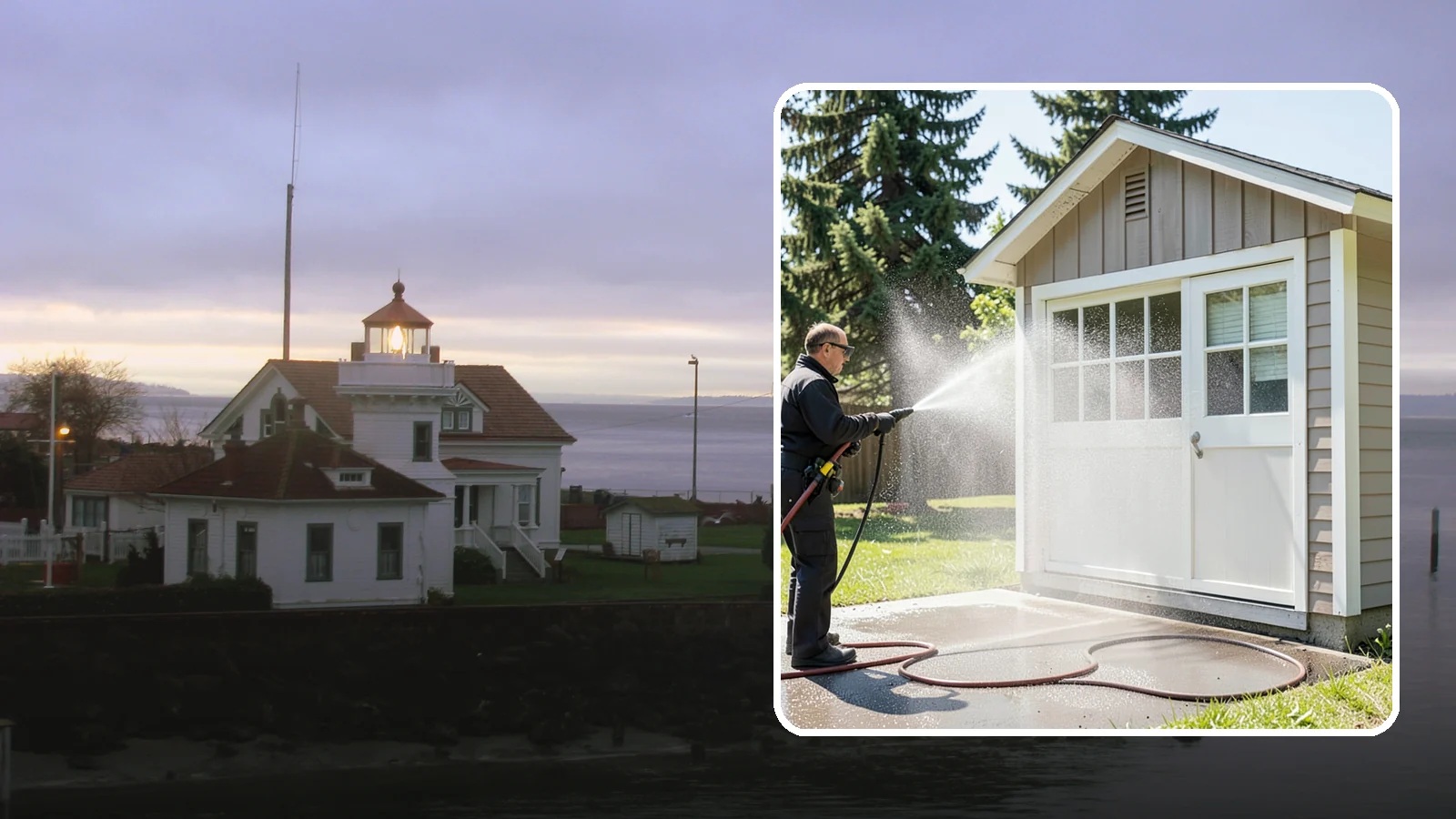 Shed Cleaning in Mukilteo, Snohomish County, WA - We wash down backyard sheds so the siding, roof, and trim shed Washington's damp-weather grime instead of holding onto it.