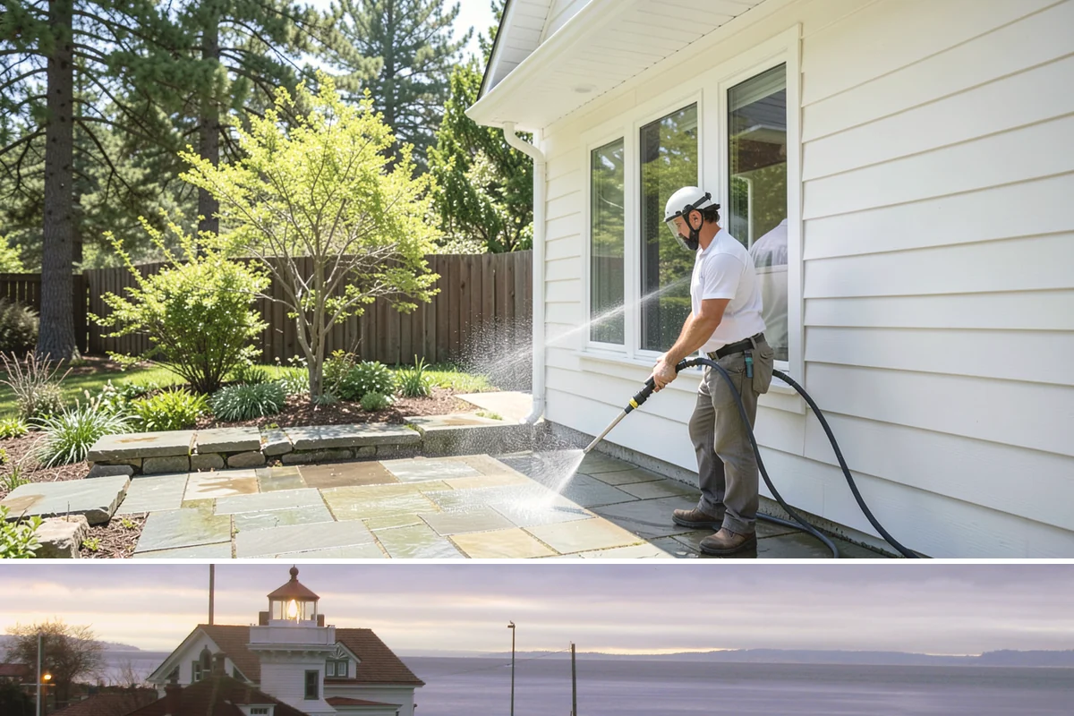 Shed Cleaning in Mukilteo, Snohomish County, WA - Late spring through early fall gives the cleaned surfaces the best chance to dry before the next stretch of Northwest rain sets...