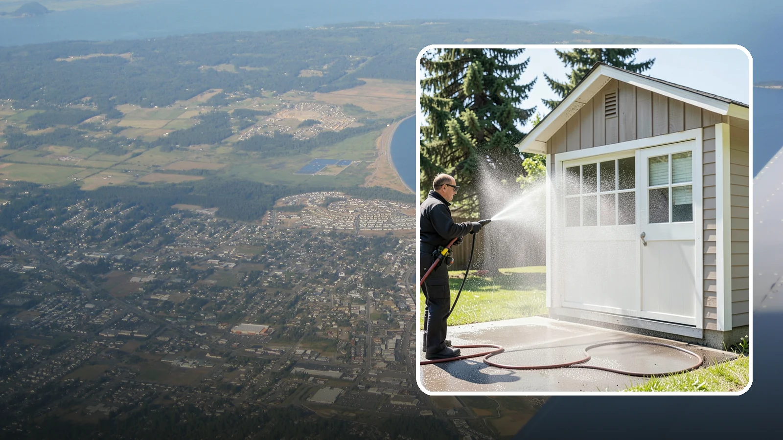 Shed Cleaning in Oak Harbor, Island County, WA - We wash down backyard sheds so the siding, roof, and trim shed Washington's damp-weather grime instead of holding onto it.