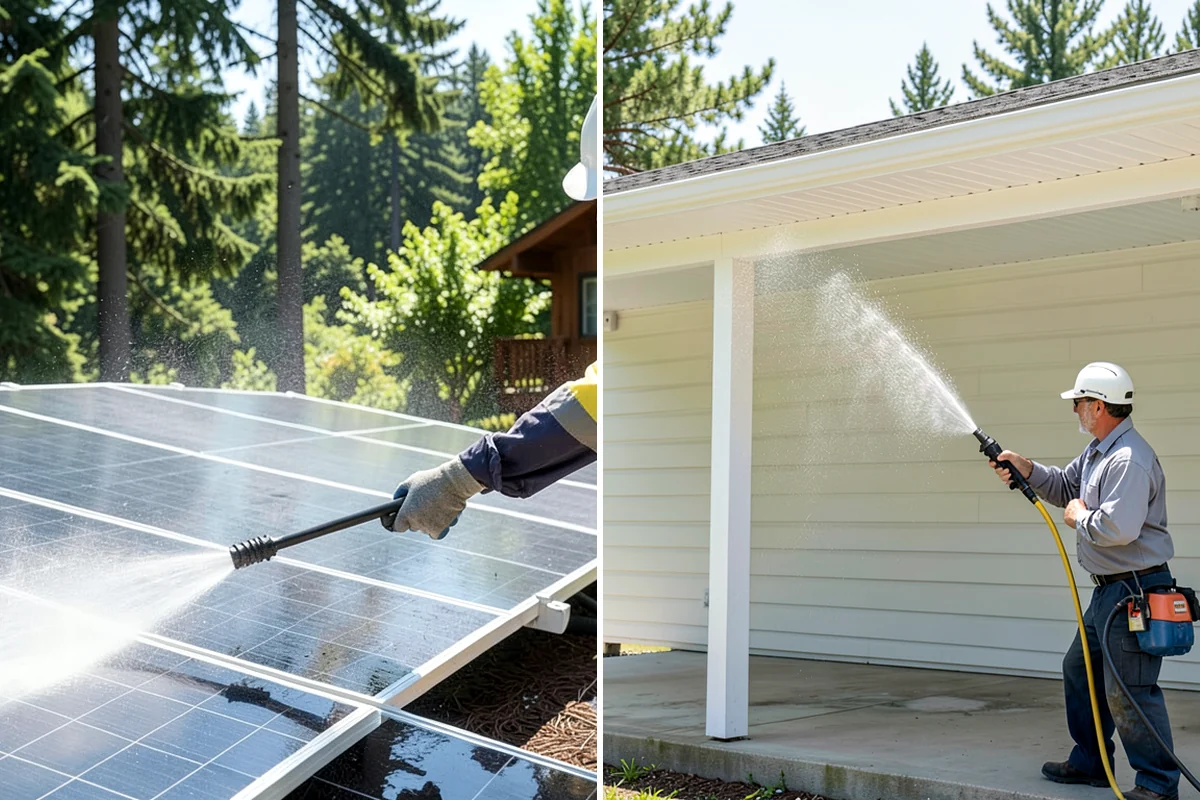 Shed Cleaning in Puyallup, Pierce County, WA - Inspect siding type and flag any soft or damaged panels