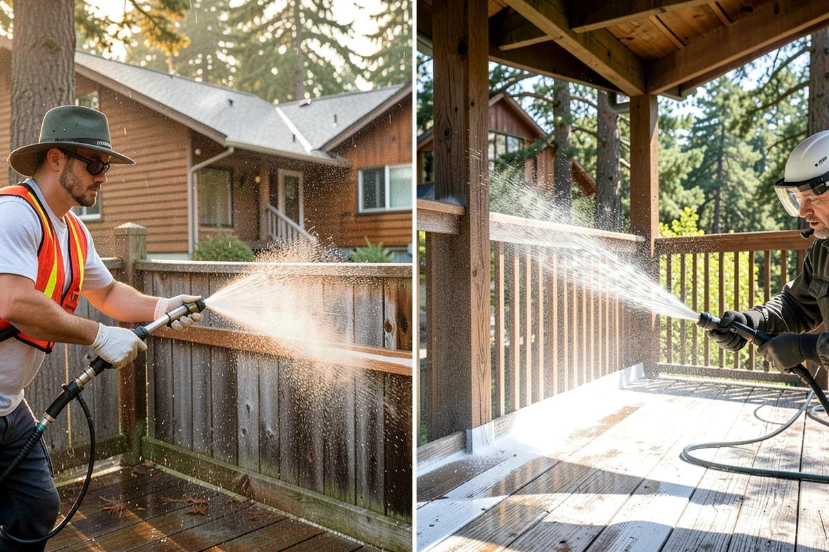 Shed Cleaning in SeaTac, King County, WA - Inspect siding type and flag any soft or damaged panels