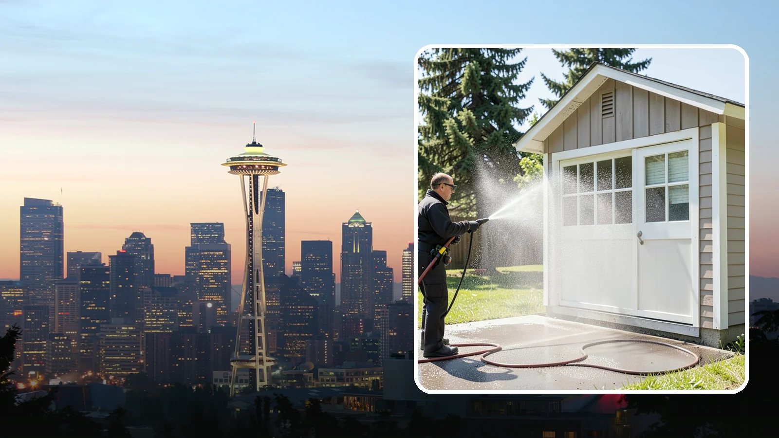 Shed Cleaning in Seattle, King County, WA - We wash down backyard sheds so the siding, roof, and trim shed Washington's damp-weather grime instead of holding onto it.