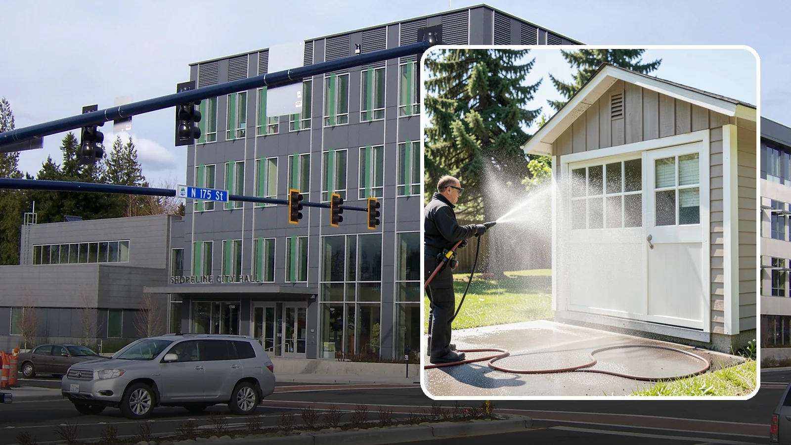 Shed Cleaning in Shoreline, King County, WA - We wash down backyard sheds so the siding, roof, and trim shed Washington's damp-weather grime instead of holding onto it.