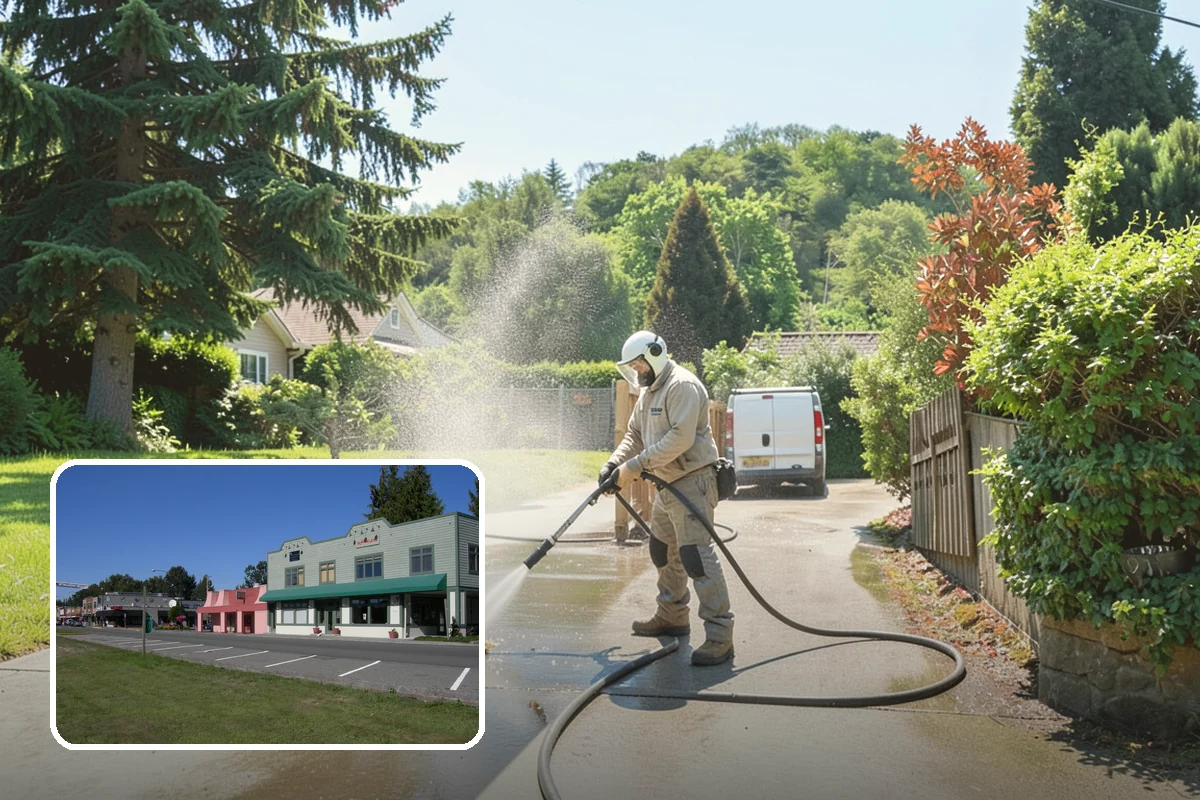 Shed Cleaning in Snoqualmie, King County, WA - Removes the mossy green film that thrives in shaded Puget Sound yards