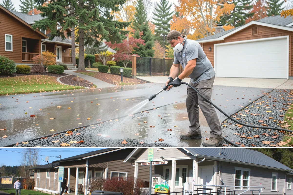 Shed Cleaning in South Prairie, Pierce County, WA - Late spring through early fall gives the cleaned surfaces the best chance to dry before the next stretch of Northwest rain sets...