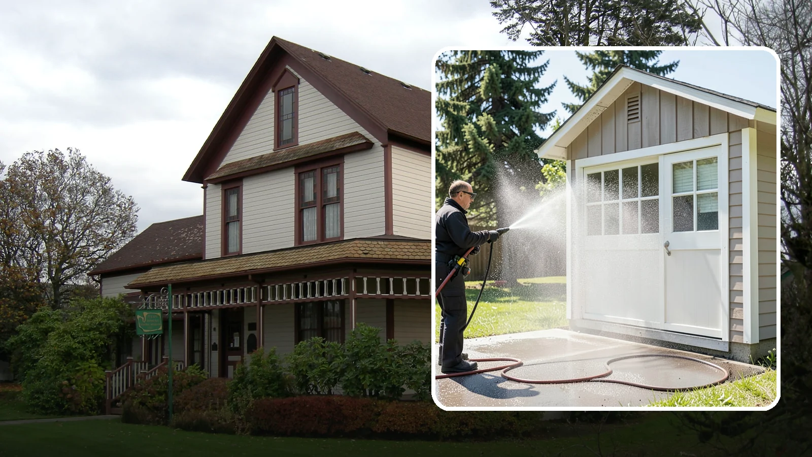 Shed Cleaning in Sumner, Pierce County, WA - We wash down backyard sheds so the siding, roof, and trim shed Washington's damp-weather grime instead of holding onto it.