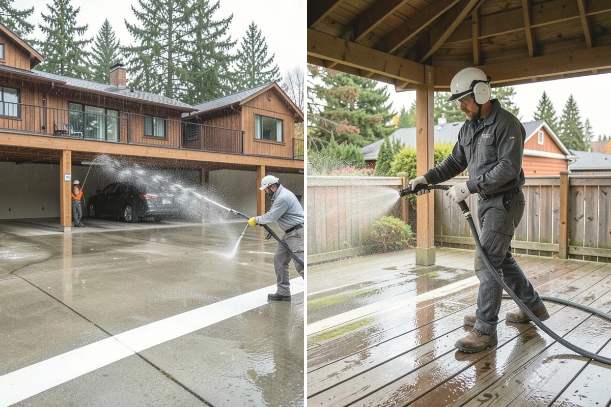 Shed Cleaning in Tacoma, Pierce County, WA - Inspect siding type and flag any soft or damaged panels