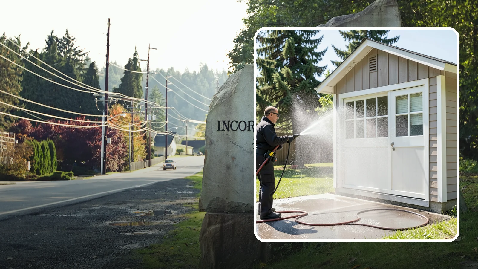 Shed Cleaning in Wilkeson, Pierce County, WA - We wash down backyard sheds so the siding, roof, and trim shed Washington's damp-weather grime instead of holding onto it.
