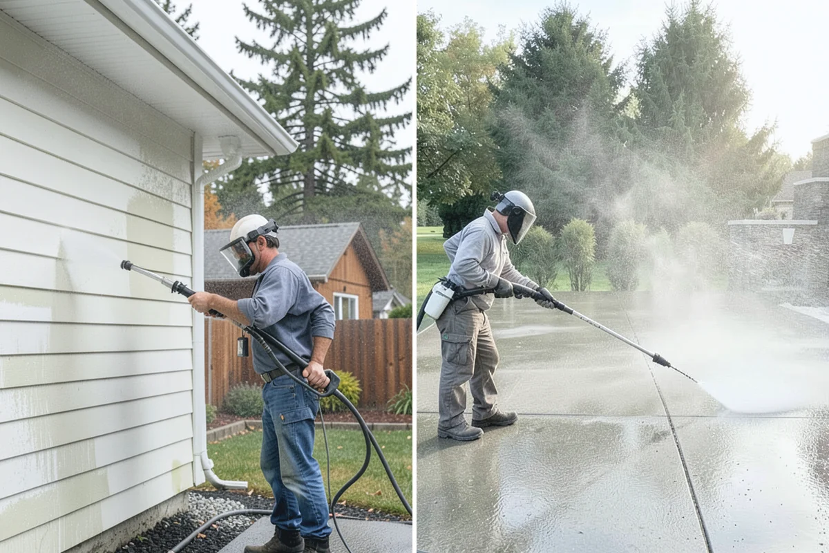 Shed Cleaning in Woodinville, King County, WA - Inspect siding type and flag any soft or damaged panels