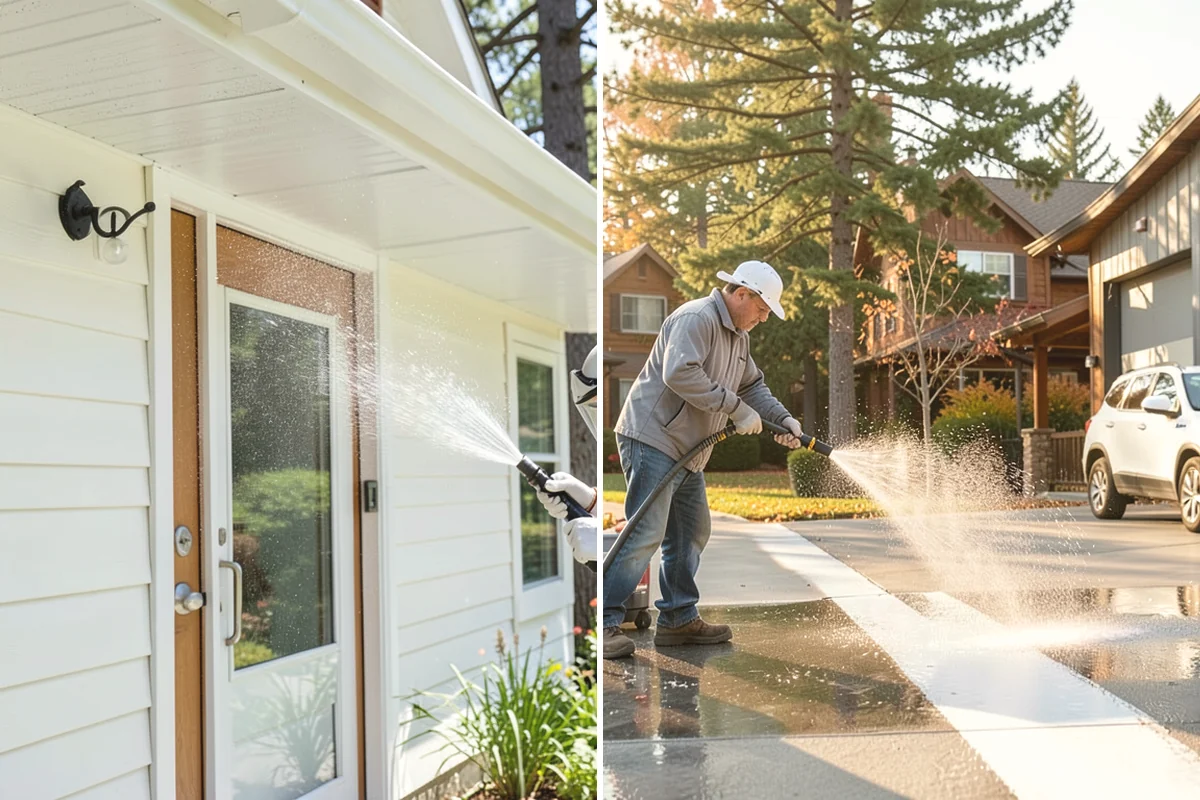 Shutter Cleaning in Black Diamond, King County, WA - Rinse loose debris and cobwebs from louvers and edges
