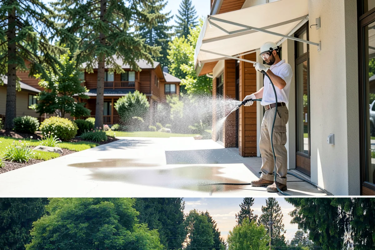 Shutter Cleaning in Bonney Lake, Pierce County, WA - Wash shutters in spring to strip winter algae before the sunnier months highlight every window.