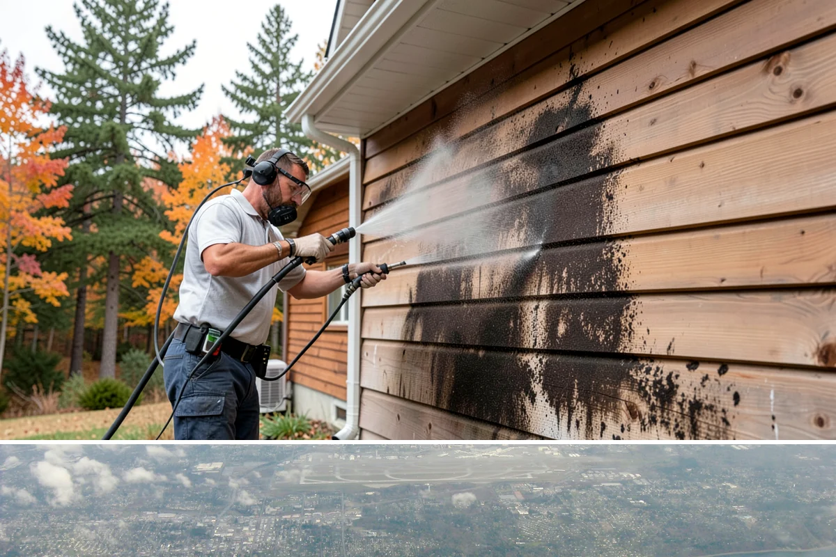 Shutter Cleaning in Burien, King County, WA - Wash shutters in spring to strip winter algae before the sunnier months highlight every window.