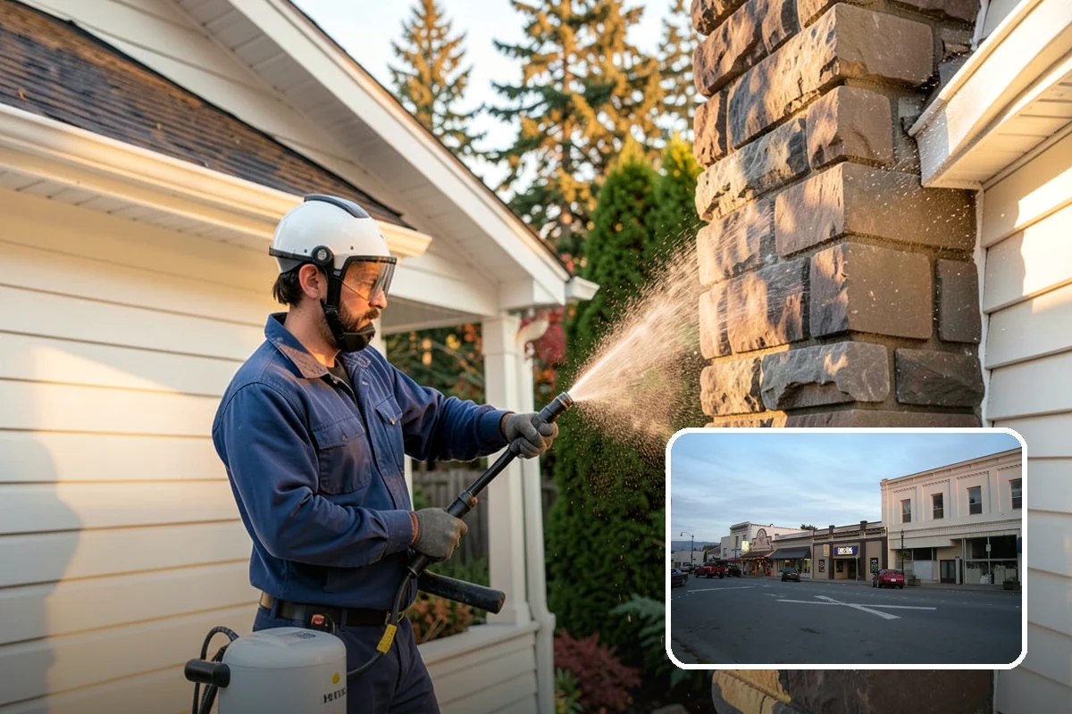 Shutter Cleaning in Burlington, Skagit County, WA - Restores color to algae-dulled vinyl and painted shutters