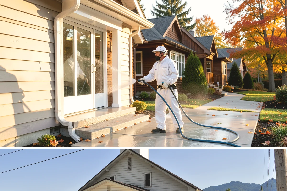 Shutter Cleaning in Concrete, Skagit County, WA - Wash shutters in spring to strip winter algae before the sunnier months highlight every window.