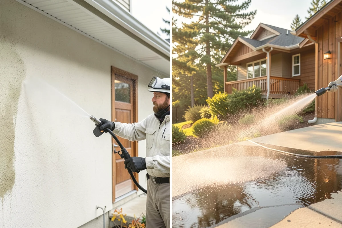 Shutter Cleaning in Duvall, King County, WA - Rinse loose debris and cobwebs from louvers and edges