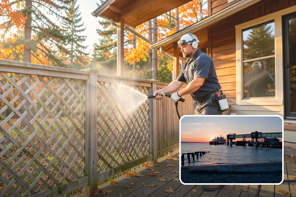 Shutter Cleaning in Edmonds, Snohomish County, WA - Restores color to algae-dulled vinyl and painted shutters