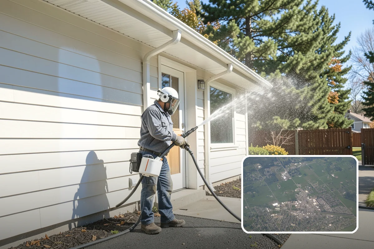 Shutter Cleaning in Enumclaw, King County, WA - Restores color to algae-dulled vinyl and painted shutters