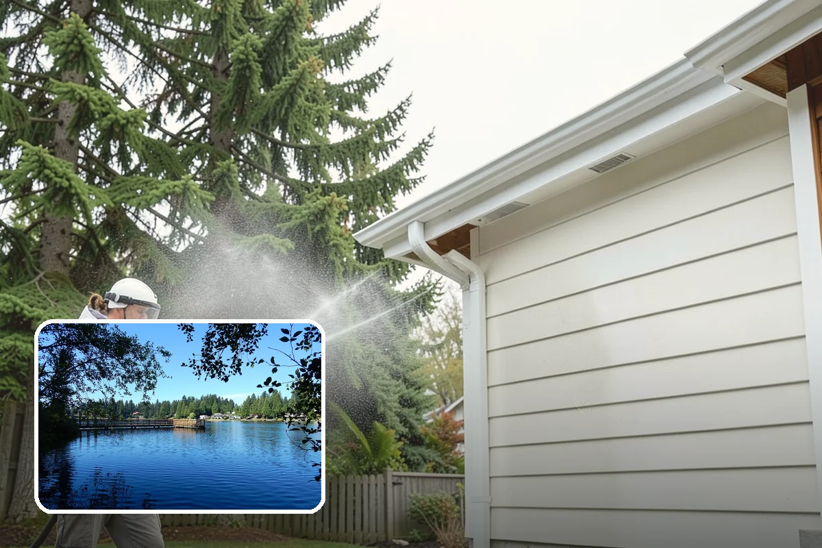 Shutter Cleaning in Federal Way, King County, WA - Restores color to algae-dulled vinyl and painted shutters