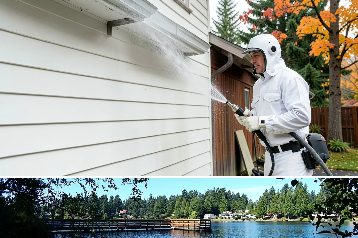 Shutter Cleaning in Federal Way, King County, WA - Wash shutters in spring to strip winter algae before the sunnier months highlight every window.