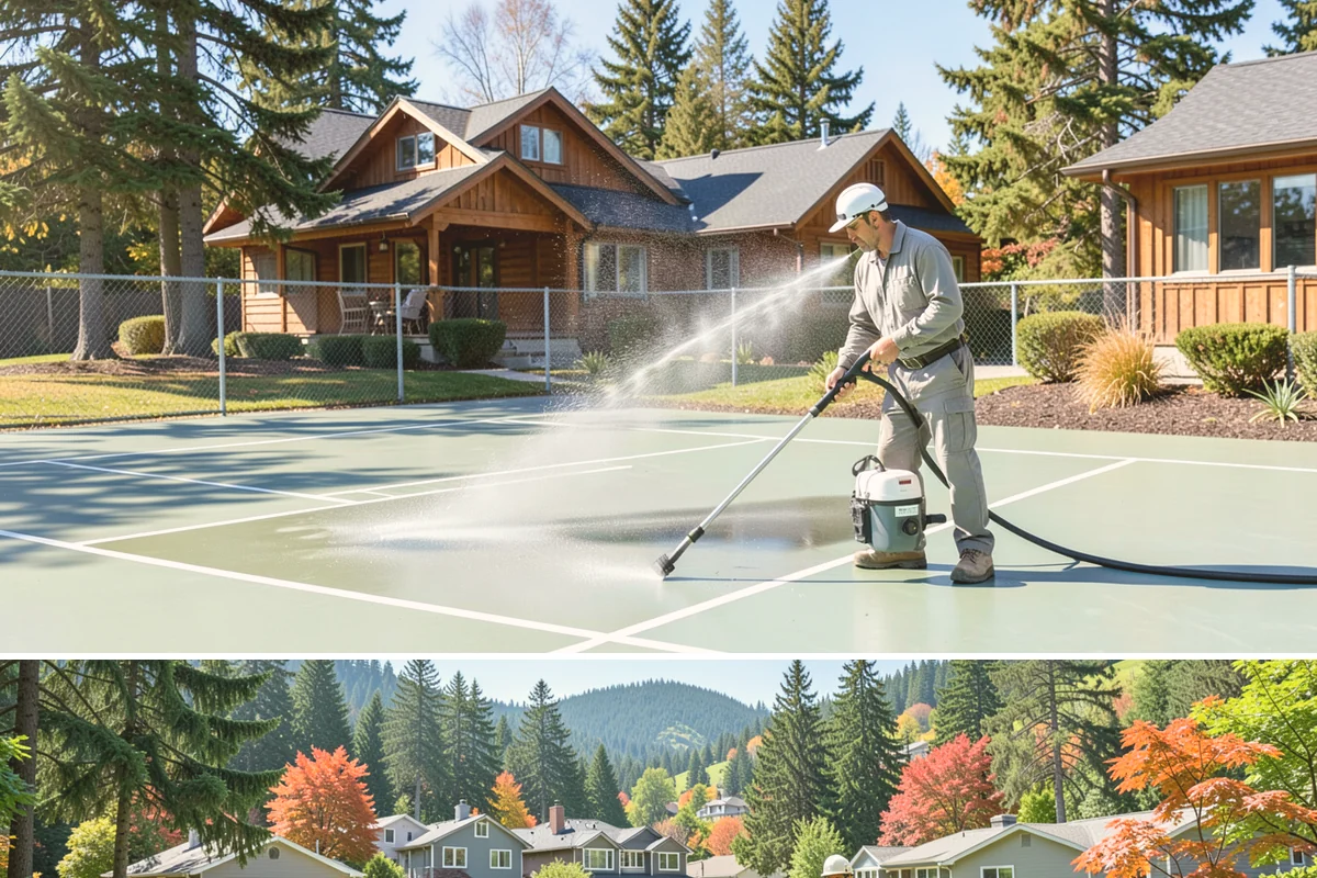 Shutter Cleaning in Fircrest, Pierce County, WA - Wash shutters in spring to strip winter algae before the sunnier months highlight every window.
