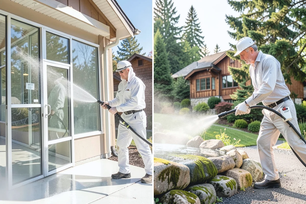 Shutter Cleaning in Gold Bar, Snohomish County, WA - Rinse loose debris and cobwebs from louvers and edges