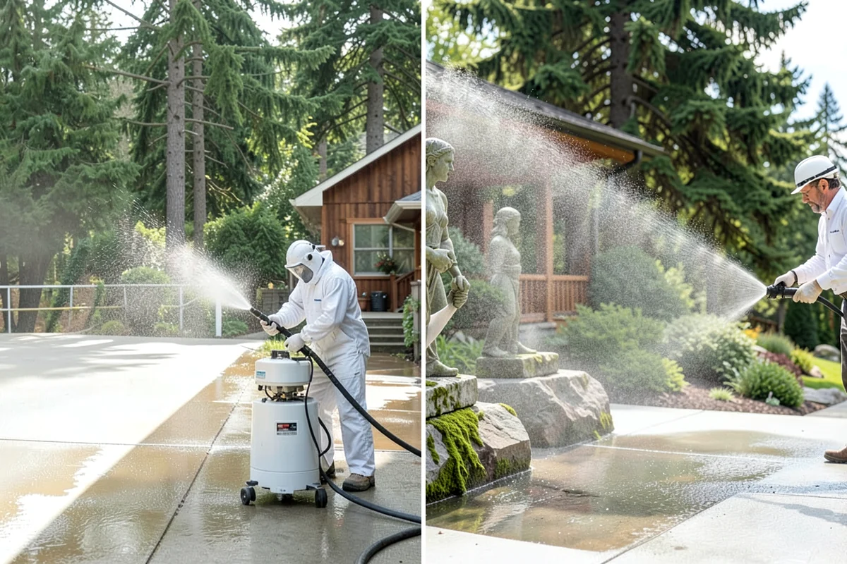 Shutter Cleaning in Hunts Point, King County, WA - Rinse loose debris and cobwebs from louvers and edges