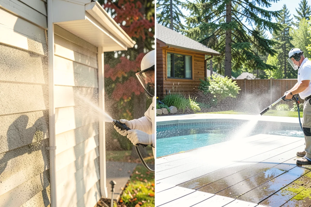 Shutter Cleaning in La Conner, Skagit County, WA - Rinse loose debris and cobwebs from louvers and edges