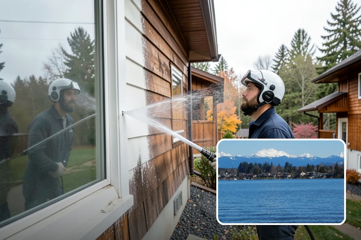 Shutter Cleaning in Lake Stevens, Snohomish County, WA - Restores color to algae-dulled vinyl and painted shutters