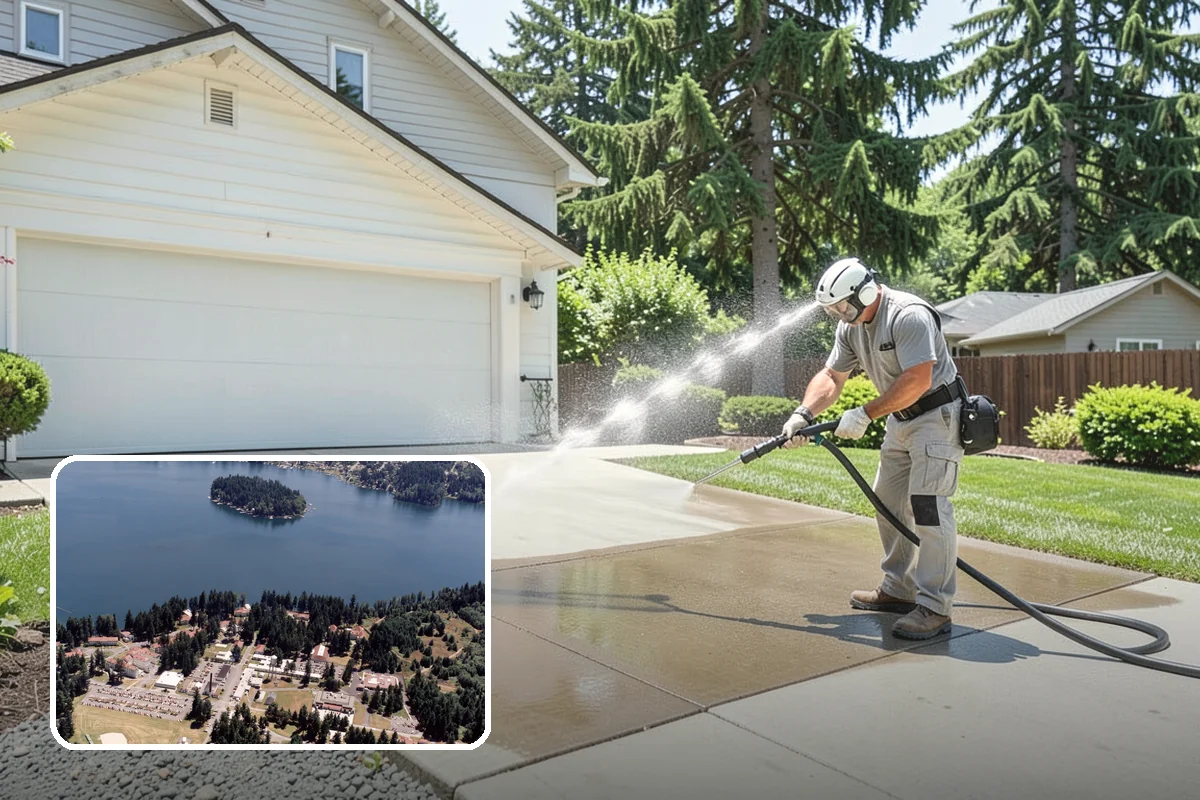 Shutter Cleaning in Lakewood, Pierce County, WA - Restores color to algae-dulled vinyl and painted shutters