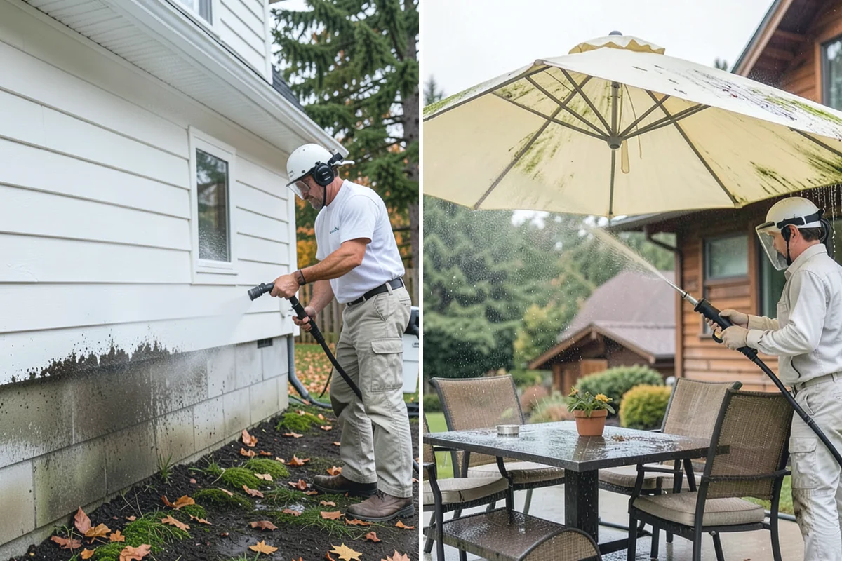Shutter Cleaning in Marysville, Snohomish County, WA - Rinse loose debris and cobwebs from louvers and edges