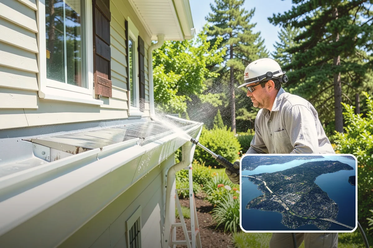 Shutter Cleaning in Mercer Island, King County, WA - Restores color to algae-dulled vinyl and painted shutters