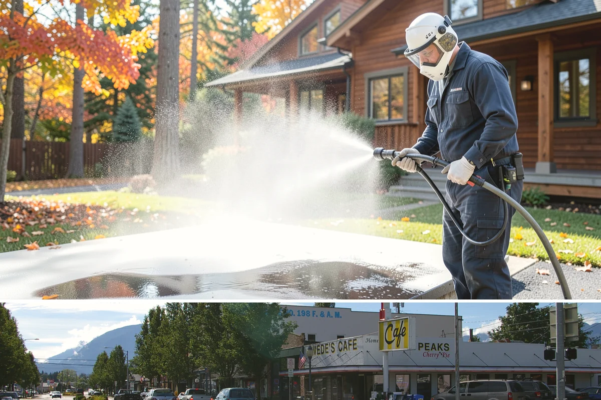 Shutter Cleaning in North Bend, King County, WA - Wash shutters in spring to strip winter algae before the sunnier months highlight every window.