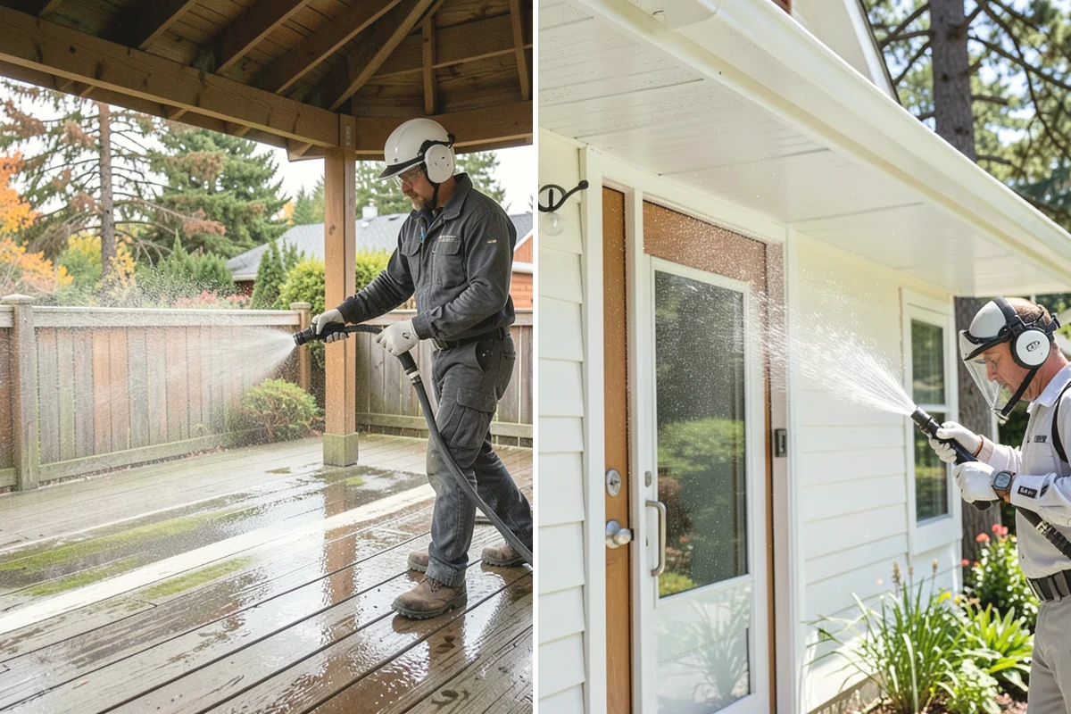 Shutter Cleaning in Oak Harbor, Island County, WA - Rinse loose debris and cobwebs from louvers and edges