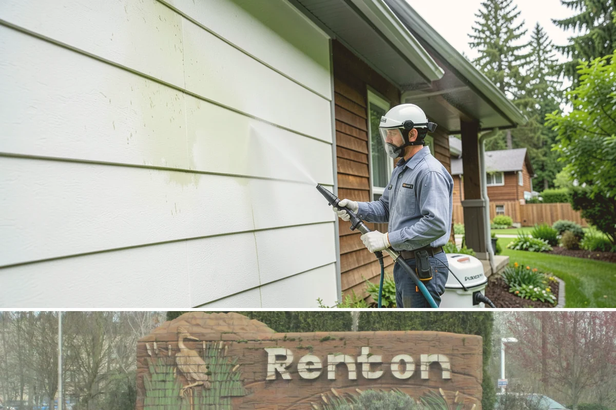 Shutter Cleaning in Renton, King County, WA - Wash shutters in spring to strip winter algae before the sunnier months highlight every window.