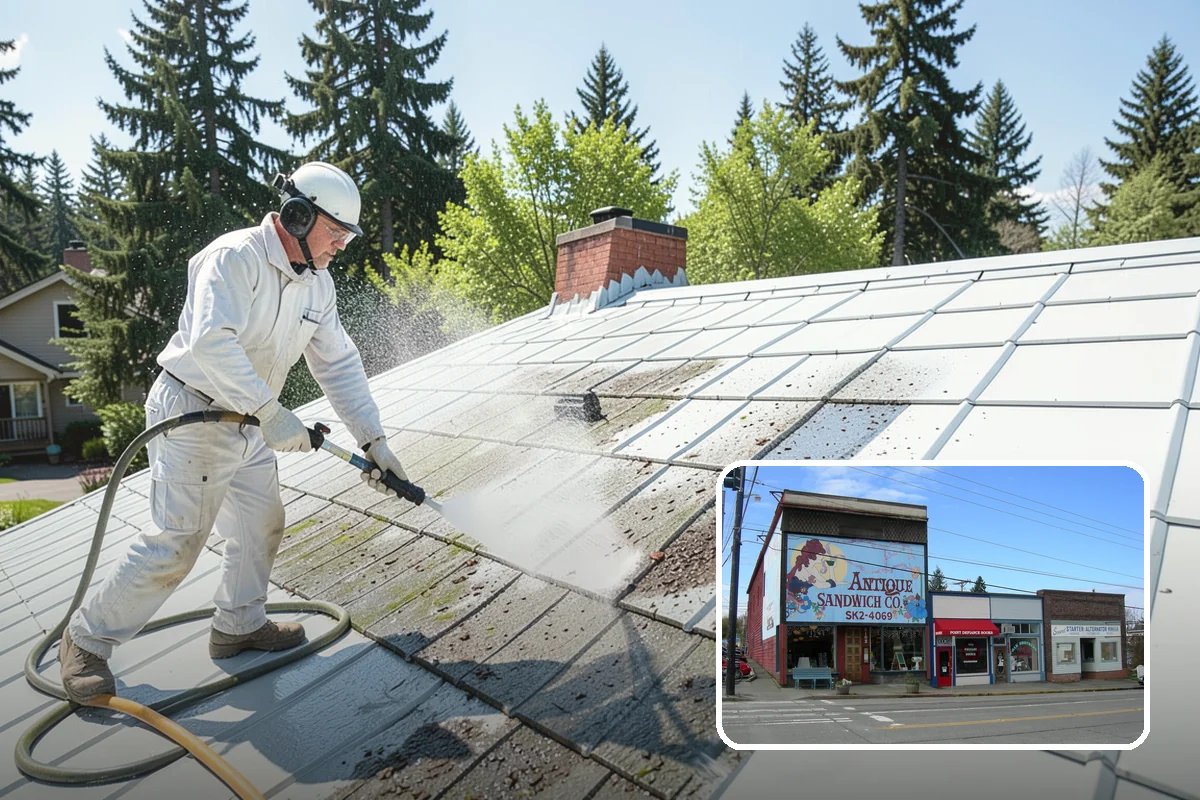 Shutter Cleaning in Ruston, Pierce County, WA - Restores color to algae-dulled vinyl and painted shutters