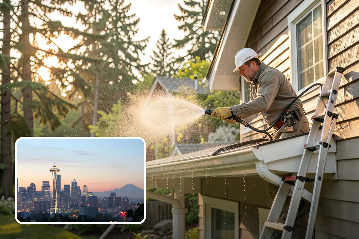 Shutter Cleaning in Seattle, King County, WA - Restores color to algae-dulled vinyl and painted shutters