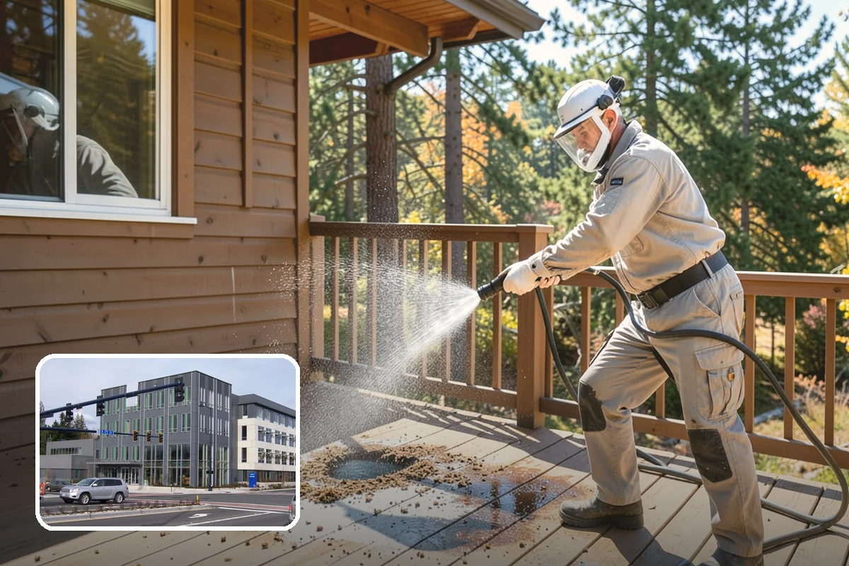 Shutter Cleaning in Shoreline, King County, WA - Restores color to algae-dulled vinyl and painted shutters