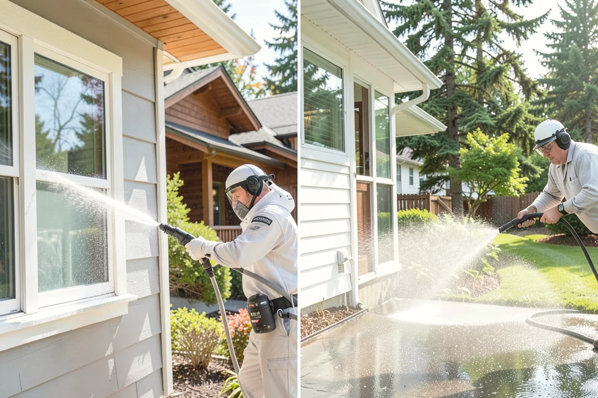 Shutter Cleaning in Steilacoom, Pierce County, WA - Rinse loose debris and cobwebs from louvers and edges