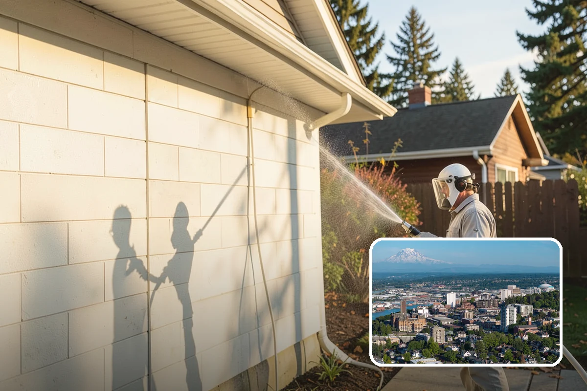 Shutter Cleaning in Tacoma, Pierce County, WA - Restores color to algae-dulled vinyl and painted shutters