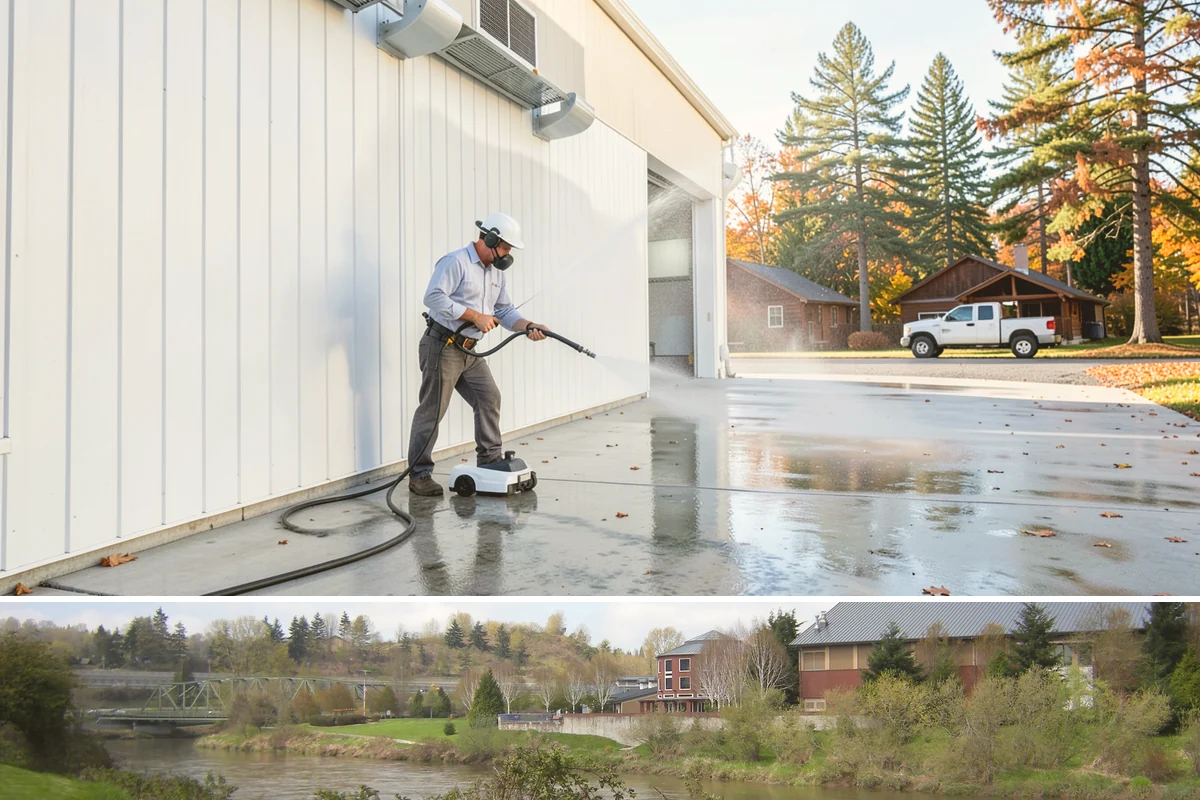 Shutter Cleaning in Tukwila, King County, WA - Wash shutters in spring to strip winter algae before the sunnier months highlight every window.