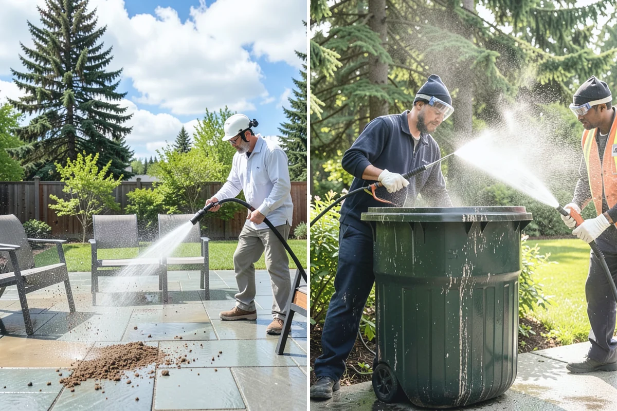Shutter Cleaning in Woodinville, King County, WA - Rinse loose debris and cobwebs from louvers and edges