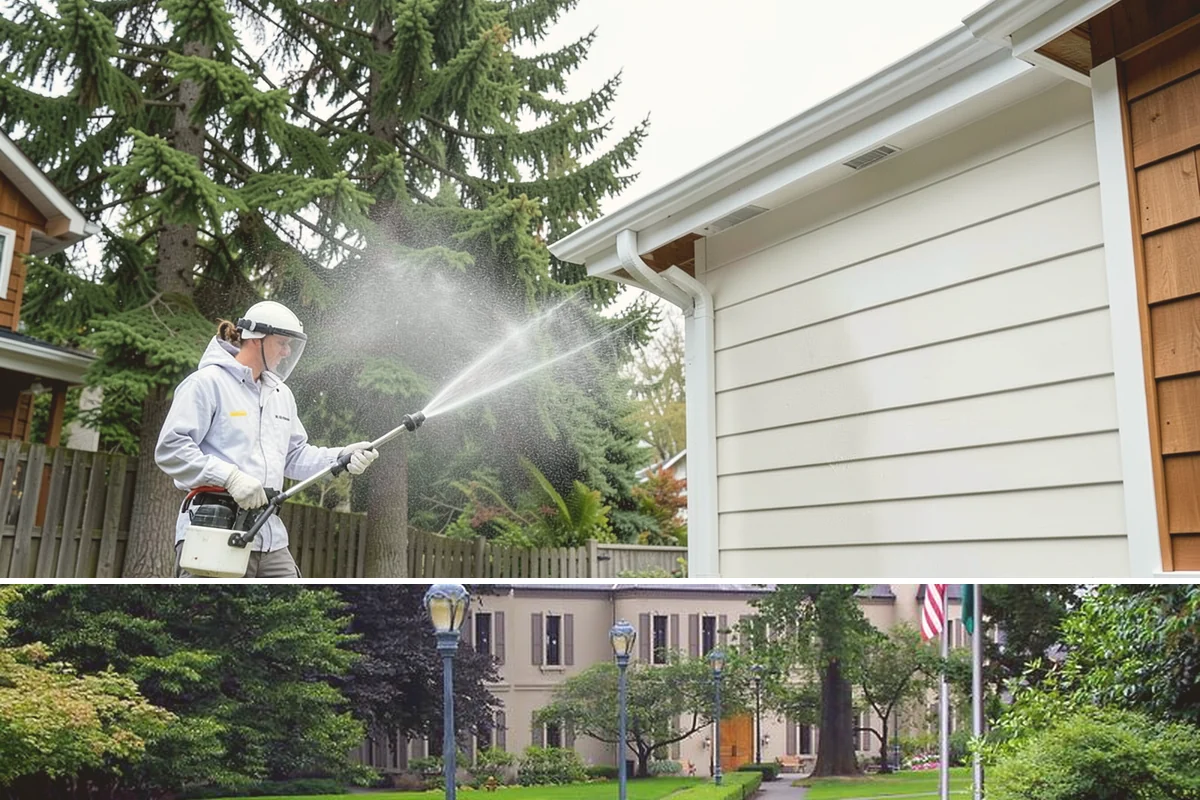 Shutter Cleaning in Woodinville, King County, WA - Wash shutters in spring to strip winter algae before the sunnier months highlight every window.